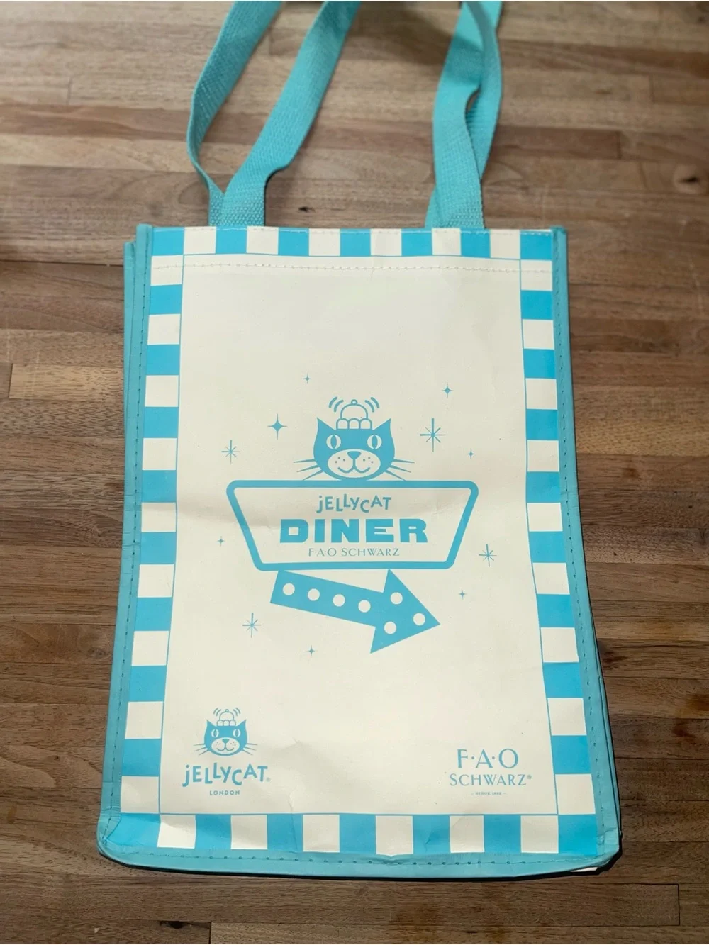 Jellycat Aqua and Cream Diner Tote